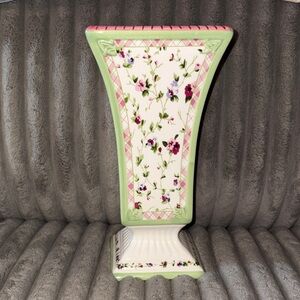 vintage Laura Ashley ceramic pedestal vase